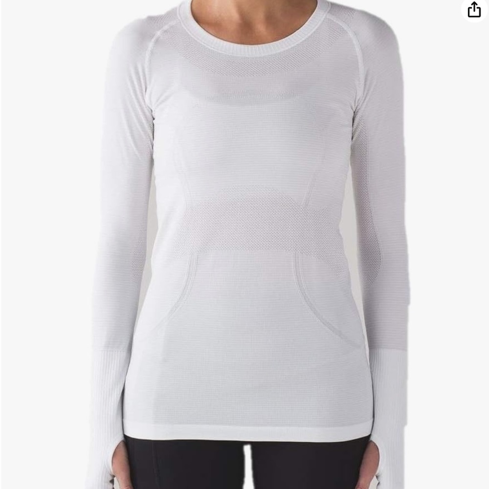 Lululemon Women's White Long Sleeve Top